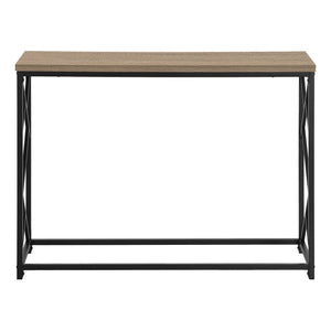 Monarch Specialties Accent Table, Console, Entryway, Narrow, Sofa, Living Room, Bedroom, Brown Laminate, Black Metal, Contemporary, Modern Dark Taupe,Black, Black Metal,Particle Board I 3533