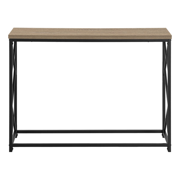 Monarch Specialties Accent Table, Console, Entryway, Narrow, Sofa, Living Room, Bedroom, Brown Laminate, Black Metal, Contemporary, Modern Dark Taupe,Black, Black Metal,Particle Board I 3533