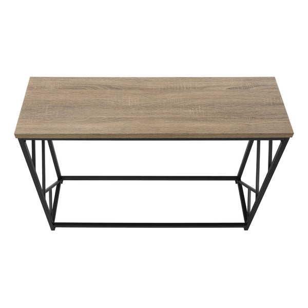 Monarch Specialties Accent Table, Console, Entryway, Narrow, Sofa, Living Room, Bedroom, Brown Laminate, Black Metal, Contemporary, Modern Dark Taupe,Black, Black Metal,Particle Board I 3533