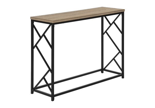 Monarch Specialties Accent Table, Console, Entryway, Narrow, Sofa, Living Room, Bedroom, Brown Laminate, Black Metal, Contemporary, Modern Dark Taupe,Black, Black Metal,Particle Board I 3533