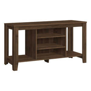 Monarch Specialties Tv Stand, 48 Inch, Console, Media Entertainment Center, Storage Shelves, Living Room, Bedroom, Walnut Laminate, Contemporary, Modern Walnut Particle Board,Laminate I 3566