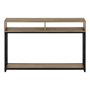 Monarch Specialties Accent Table, Console, Entryway, Narrow, Sofa, Living Room, Bedroom, Brown Laminate, Black Metal, Contemporary, Modern Dark Taupe,Black, Black Metal,Particle Board I 3573