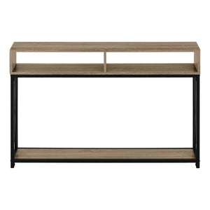 Monarch Specialties Accent Table, Console, Entryway, Narrow, Sofa, Living Room, Bedroom, Brown Laminate, Black Metal, Contemporary, Modern Dark Taupe,Black, Black Metal,Particle Board I 3573