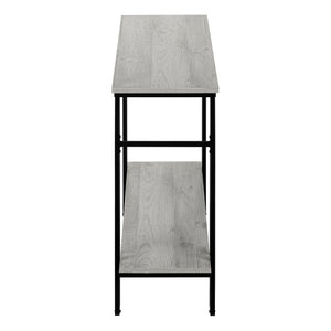Monarch Specialties Accent Table, Console, Entryway, Narrow, Sofa, Living Room, Bedroom, Grey Laminate, Black Metal, Contemporary, Modern Grey,Black, Black Metal,Particle Board I 3576