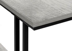 Monarch Specialties Accent Table, Console, Entryway, Narrow, Sofa, Living Room, Bedroom, Grey Laminate, Black Metal, Contemporary, Modern Grey,Black, Black Metal,Particle Board I 3576