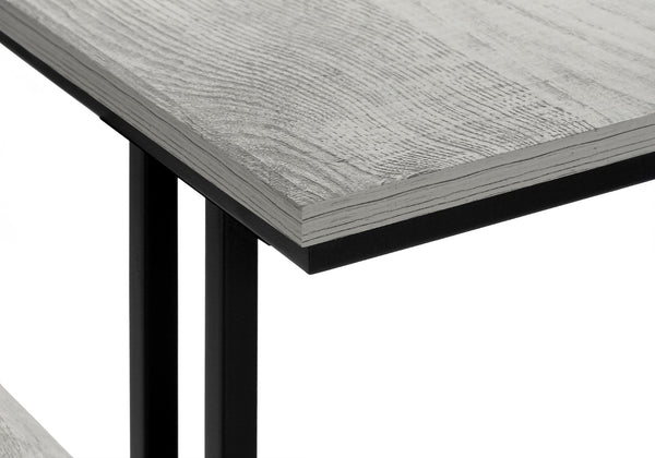 Monarch Specialties Accent Table, Console, Entryway, Narrow, Sofa, Living Room, Bedroom, Grey Laminate, Black Metal, Contemporary, Modern Grey,Black, Black Metal,Particle Board I 3576