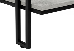 Monarch Specialties Accent Table, Console, Entryway, Narrow, Sofa, Living Room, Bedroom, Grey Laminate, Black Metal, Contemporary, Modern Grey,Black, Black Metal,Particle Board I 3576