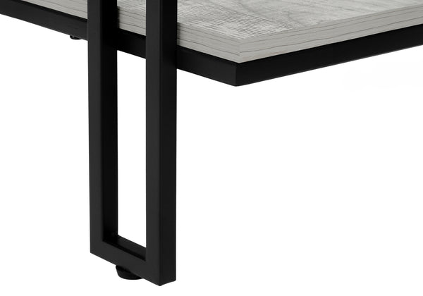 Monarch Specialties Accent Table, Console, Entryway, Narrow, Sofa, Living Room, Bedroom, Grey Laminate, Black Metal, Contemporary, Modern Grey,Black, Black Metal,Particle Board I 3576