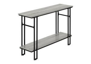 Monarch Specialties Accent Table, Console, Entryway, Narrow, Sofa, Living Room, Bedroom, Grey Laminate, Black Metal, Contemporary, Modern Grey,Black, Black Metal,Particle Board I 3576