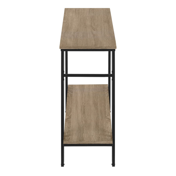 Monarch Specialties Accent Table, Console, Entryway, Narrow, Sofa, Living Room, Bedroom, Brown Laminate, Black Metal, Contemporary, Modern Dark Taupe,Black, Black Metal,Particle Board I 3577