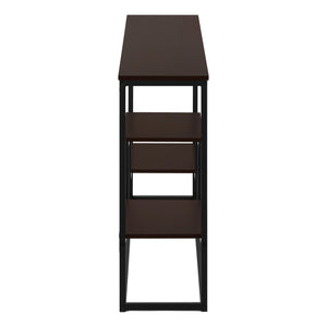 Monarch Specialties Accent Table, Console, Entryway, Narrow, Sofa, Living Room, Bedroom, Brown Laminate, Black Metal, Contemporary, Modern Espresso,Black, Black Metal,Particle Board I 3582