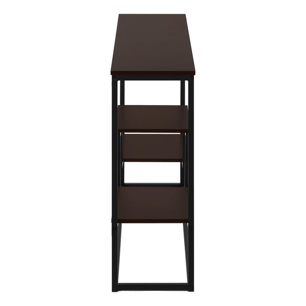 Monarch Specialties Accent Table, Console, Entryway, Narrow, Sofa, Living Room, Bedroom, Brown Laminate, Black Metal, Contemporary, Modern Espresso,Black, Black Metal,Particle Board I 3582
