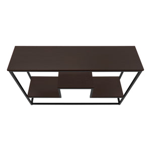 Monarch Specialties Accent Table, Console, Entryway, Narrow, Sofa, Living Room, Bedroom, Brown Laminate, Black Metal, Contemporary, Modern Espresso,Black, Black Metal,Particle Board I 3582