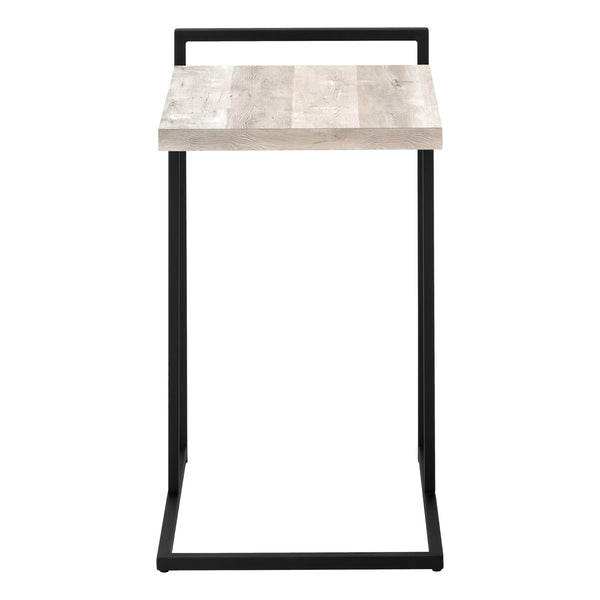 Monarch Specialties Accent Table, C-shaped, End, Side, Snack, Living Room, Bedroom, Beige Laminate, Black Metal, Contemporary, Modern Taupe Particle Board,Laminate,Metal I 3632