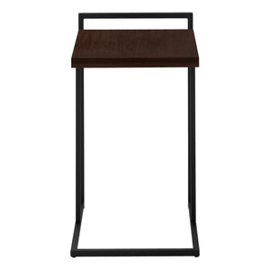 Monarch Specialties Accent Table, C-shaped, End, Side, Snack, Living Room, Bedroom, Brown Laminate, Black Metal, Contemporary, Modern Espresso Particle Board,Laminate,Metal I 3635