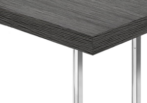 Monarch Specialties Accent Table, C-shaped, End, Side, Snack, Living Room, Bedroom, Grey Laminate, Chrome Metal, Contemporary, Modern Grey Particle Board,Laminate,Metal I 3637