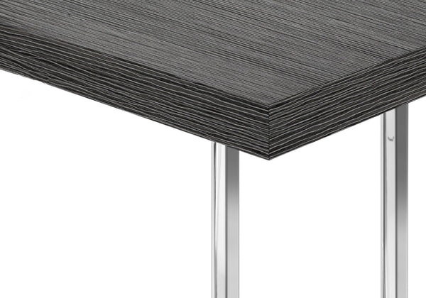 Monarch Specialties Accent Table, C-shaped, End, Side, Snack, Living Room, Bedroom, Grey Laminate, Chrome Metal, Contemporary, Modern Grey Particle Board,Laminate,Metal I 3637