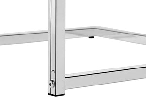 Monarch Specialties Accent Table, C-shaped, End, Side, Snack, Living Room, Bedroom, Grey Laminate, Chrome Metal, Contemporary, Modern Grey Particle Board,Laminate,Metal I 3637