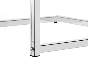 Monarch Specialties Accent Table, C-shaped, End, Side, Snack, Living Room, Bedroom, Black Laminate, Chrome Metal, Contemporary, Modern Black Particle Board,Laminate,Metal I 3640