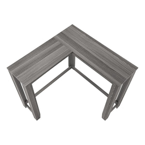 Monarch Specialties Accent Table, Console, Entryway, Narrow, Corner, Living Room, Bedroom, Grey Laminate, Contemporary, Modern Grey Particle Board,Laminate I 3658
