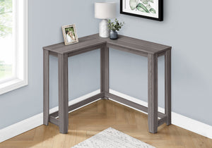 Monarch Specialties Accent Table, Console, Entryway, Narrow, Corner, Living Room, Bedroom, Grey Laminate, Contemporary, Modern Grey Particle Board,Laminate I 3658