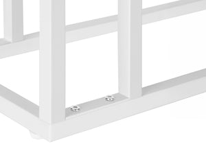 Monarch Specialties Accent Table, C-shaped, End, Side, Snack, Living Room, Bedroom, Natural Laminate, White Metal, Contemporary, Modern Natural Particle Board,Metal I 3677