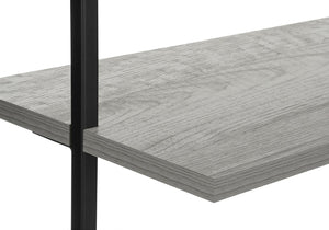 Monarch Specialties Bookshelf, Bookcase, Etagere, Ladder, 5 Tier, 72"H, Office, Bedroom, Grey Laminate, Black Metal, Contemporary, Modern Grey Metal,Particle Board I 3681