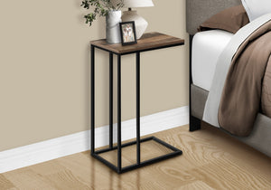 Monarch Specialties Accent Table, C-shaped, End, Side, Snack, Living Room, Bedroom, Brown Laminate, Black Metal, Contemporary, Modern Brown,Black, Black Particle Board,Metal I 3764