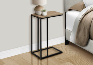 Monarch Specialties Accent Table, C-shaped, End, Side, Snack, Living Room, Bedroom, Brown Laminate, Black Metal, Contemporary, Modern Dark Taupe Particle Board,Metal I 3766