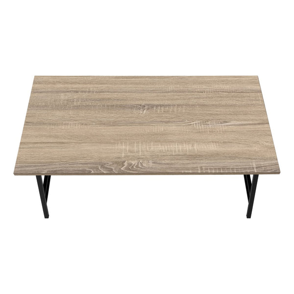 Monarch Specialties Coffee Table, Accent, Cocktail, Rectangular, Living Room, 40"L, Brown Laminate, Black Metal, Contemporary, Modern Dark Taupe,Black, Black Mdf,Metal I 3792