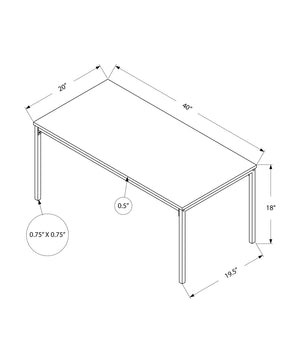 Monarch Specialties Coffee Table, Accent, Cocktail, Rectangular, Living Room, 40"L, White Laminate, Grey Metal, Contemporary, Modern White,Silver, Silver Mdf,Metal I 3795
