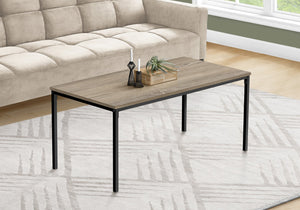 Monarch Specialties Coffee Table, Accent, Cocktail, Rectangular, Living Room, 40"L, Brown Laminate, Black Metal, Contemporary, Modern Dark Taupe,Black, Black Mdf,Metal I 3797
