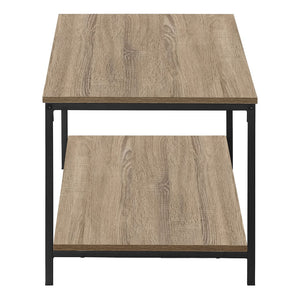 Monarch Specialties Coffee Table, Accent, Cocktail, Rectangular, Living Room, 40"L, Brown Laminate, Black Metal, Contemporary, Modern Dark Taupe,Black, Black Mdf,Metal I 3802
