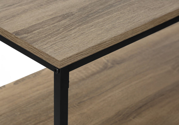 Monarch Specialties Coffee Table, Accent, Cocktail, Rectangular, Living Room, 40"L, Brown Laminate, Black Metal, Contemporary, Modern Dark Taupe,Black, Black Mdf,Metal I 3802