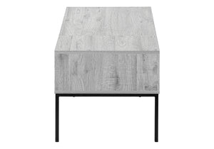 Monarch Specialties Coffee Table, 42" L, Rectangular, Cocktail, Lift-top, Grey, Black Metal, Contemporary, Modern Grey,Black, Black Particle Board,Metal I 3805