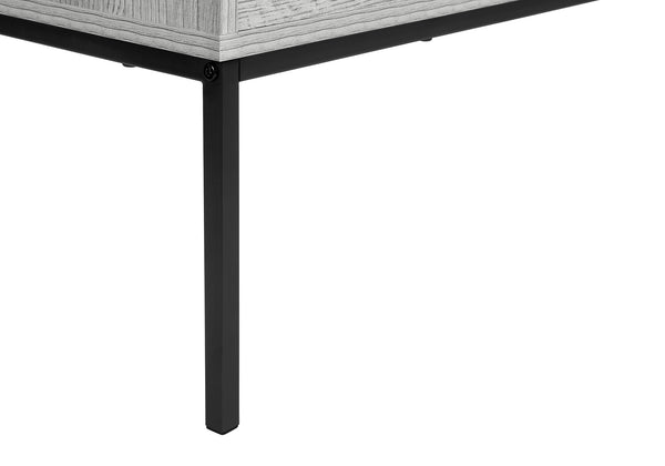 Monarch Specialties Coffee Table, 42" L, Rectangular, Cocktail, Lift-top, Grey, Black Metal, Contemporary, Modern Grey,Black, Black Particle Board,Metal I 3805