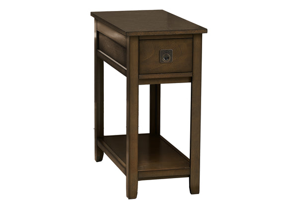 Monarch Specialties Accent Table, End, Side Table, Nightstand, Bedroom, Narrow, Storage Drawer, Brown Veneer, Transitional Espresso Mdf,Solid Wood,Veneer I 3953