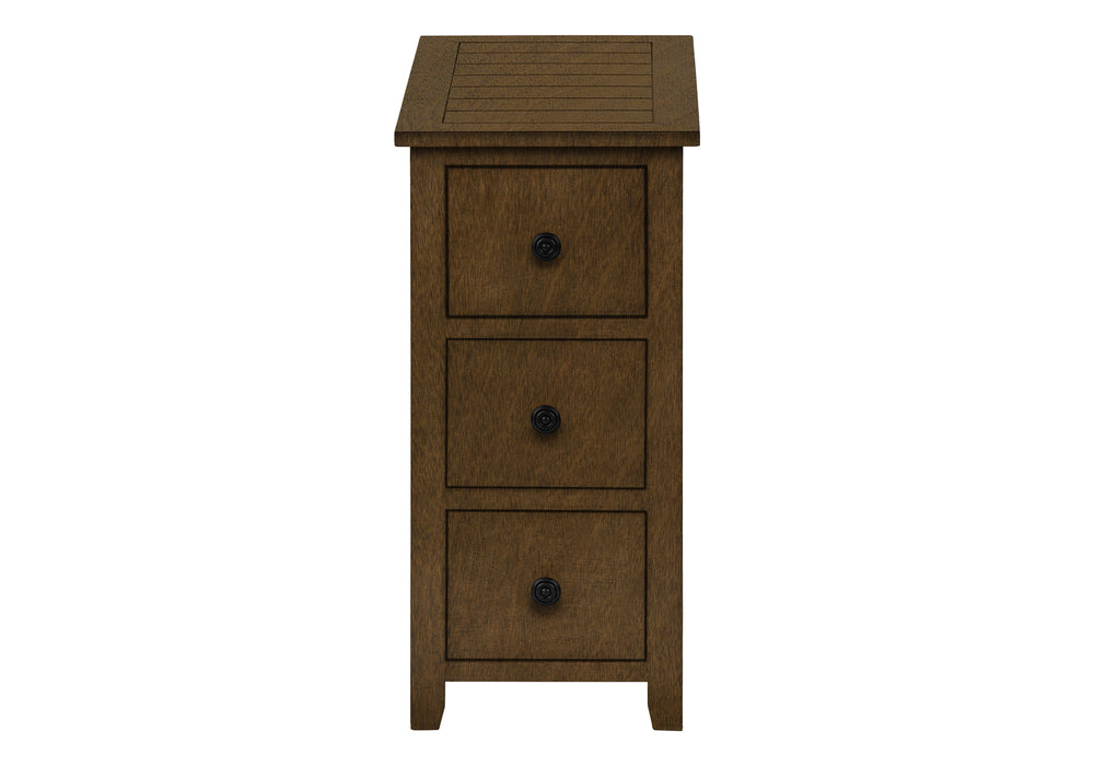 Monarch Specialties Accent Table, End, Side Table, Nightstand, Narrow, Bedroom, Storage Drawer, Lamp, Brown Veneer, Transitional Espresso Mdf,Solid Wood,Veneer I 3959