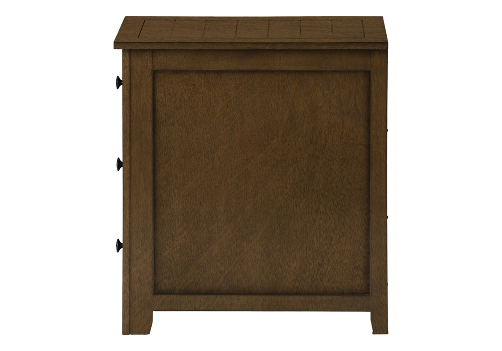 Monarch Specialties Accent Table, End, Side Table, Nightstand, Narrow, Bedroom, Storage Drawer, Lamp, Brown Veneer, Transitional Espresso Mdf,Solid Wood,Veneer I 3959