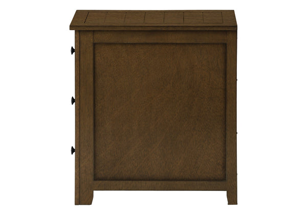 Monarch Specialties Accent Table, End, Side Table, Nightstand, Narrow, Bedroom, Storage Drawer, Lamp, Brown Veneer, Transitional Espresso Mdf,Solid Wood,Veneer I 3959