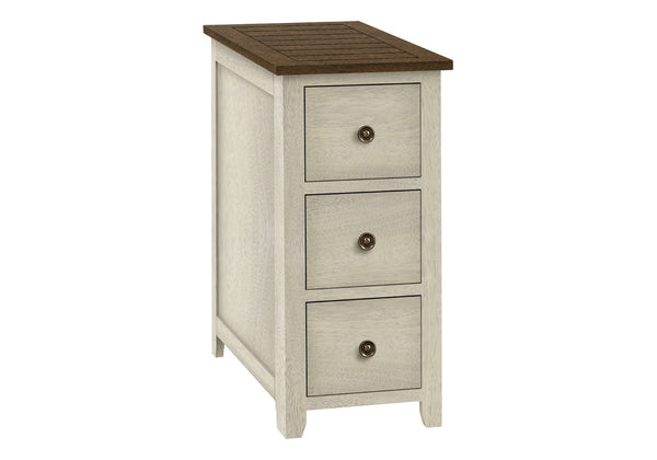 Monarch Specialties Accent Table, End, Side Table, Nightstand, Narrow, Bedroom, Storage Drawer, Lamp, Brown Veneer, Antique White Veneer White,Espresso, Espresso Mdf,Solid Wood,Veneer I 3960