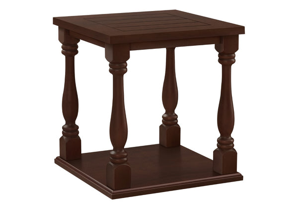 Monarch Specialties Accent Table, 2 Tier, End, Side Table, Square, Nightstand, Bedroom, Lamp, Brown Veneer, Traditional Espresso Mdf,Solid Wood,Veneer I 3970