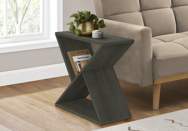 Monarch Specialties Accent Table, Side, End, Nightstand, Narrow, Small, Bedroom, Living Room, Lamp, Dark Green Veneer, Contemporary Green Mdf,Solid Wood,Veneer I 3982
