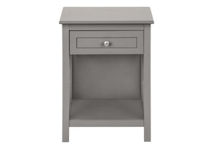 Monarch Specialties Accent Table, End, Side Table, 2 Tier, Bedroom, Nightstand, Lamp, Storage Drawer, Antique Grey Veneer, Transitional Dark Grey Mdf,Solid Wood,Veneer I 3985