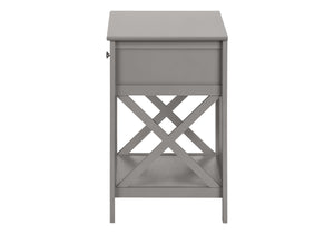 Monarch Specialties Accent Table, End, Side Table, 2 Tier, Bedroom, Nightstand, Lamp, Storage Drawer, Antique Grey Veneer, Transitional Dark Grey Mdf,Solid Wood,Veneer I 3985