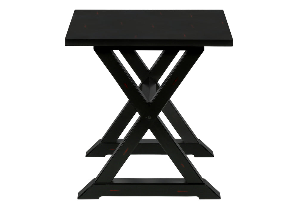 Monarch Specialties Accent Table, End, Side Table, Square, Nightstand, Bedroom, Lamp, Black Veneer, Transitional Black Mdf,Solid Wood,Veneer I 3987