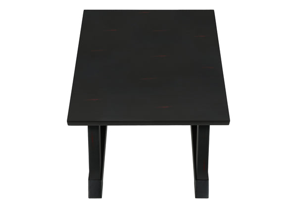 Monarch Specialties Accent Table, End, Side Table, Square, Nightstand, Bedroom, Lamp, Black Veneer, Transitional Black Mdf,Solid Wood,Veneer I 3987