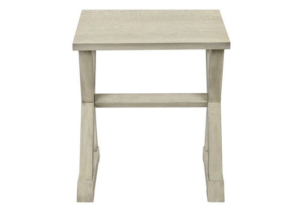 Monarch Specialties Accent Table, End, Side Table, Square, Nightstand, Bedroom, Lamp, Antique White Veneer, Transitional White Mdf,Solid Wood,Veneer I 3989