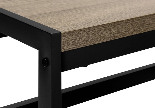 Monarch Specialties Ladder, Step Stool, Bedroom, Kitchen, Black Metal, Dark Taupe Laminate, Contemporary Dark Taupe,Black, Black Mdf,Metal I 4000