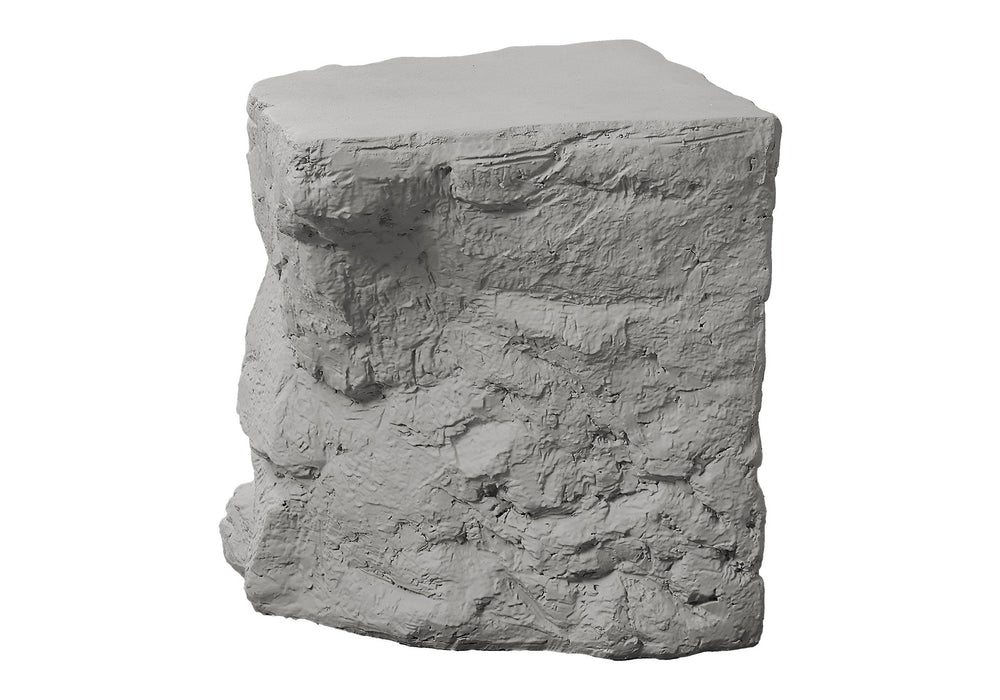 Monarch Specialties Accent Table - Stylish 25” Indoor/Outdoor Multifunctional Side Table For Living Room & Bedroom Decor Grey Magnesium Oxide (Mgo)" I 4115